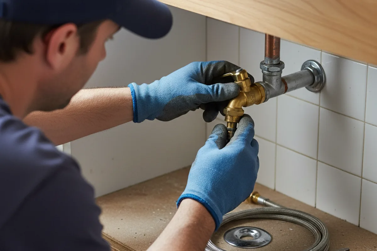 Shutoff valve and fitting work during Faucet and Fixture Repair in Chestnutridge